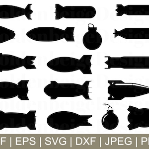 Bomb Svg, Bomb Vector, Big Bomb Silhouette, Bomb Cut File, Bomb Cricut, Jpeg, png