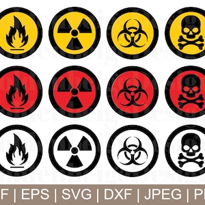 Biohazard Symbols Svg, Biohazard Vector, Biohazard Silhouette, Biohazard Cricut, Dxf, Png, Jpeg
