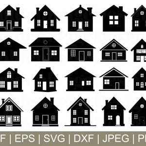 House Svg, House Vector, House Silhouette, house Cut File, House Cricut, Jpeg, Png
