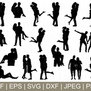 Couple Svg, Couple Cut File, Couple Cricut, Couple Silhouette, Couple Dxf, Jpeg, Png
