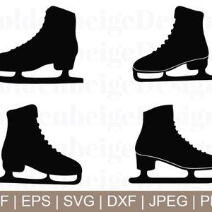 Ice Skate Shoes Svg, Ice Skating Silhouette, Ice Skate Shoes Vector, Dxf, jpeg, Png