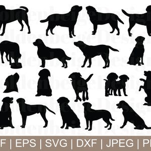 Labrador Svg, Labrador Silhouette, Labrador Dog Vector, Labrador Cricut, Labrador, Clipart, Dxf, Jpeg, Png