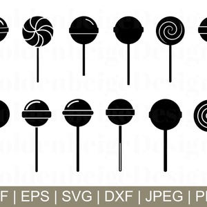 Lollipop Svg, Lollipop Cut File, Lollipop Silhouette, Lollipop Dxf, Jpeg, Png