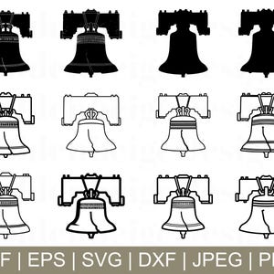 Liberty Bell Svg, Liberty Bell Vector, Liberty Bell Silhouette, Liberty Bell Cricut, Jpeg, Png