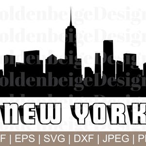 New York Skyline Svg, New York City Skyline Silhouette, Cityscape, Skyline Vector