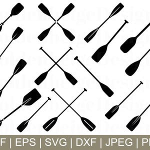 Oar Svg, Oar Cut File, Oar Silhouette, Oar Vector, Oar Dxf, Jpeg, Png