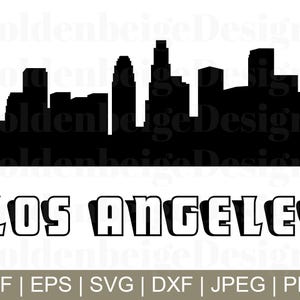 Los Angeles Skyline Svg, City Skyline, CityScape, Los Angeles California Skyline Vector, Dxf, Png, jpeg