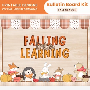 Herbsttiere Wald Bulletin Board Kit Druckbare Waldtiere Bulletin Board Anzeige Herbst Klassenzimmer Dekor Gemütliches Herbst Bulletin Board