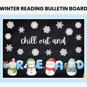 Winter reading bulletin board kit