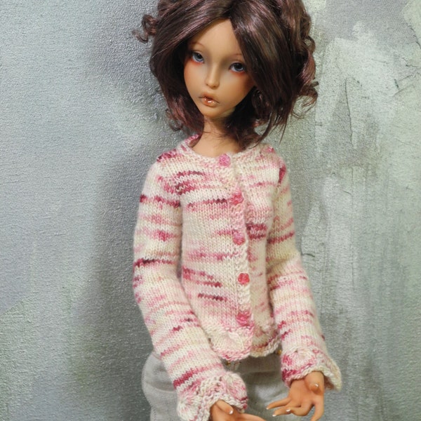 SD Lillycat Ellana BJD cardigan Raspberry Ripple