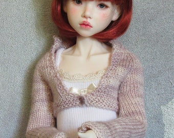 Miss Sophia, handknitted shrug for slim SD BJD (Zaoll, Merry Doll Round, Dollstown Elf, Feeple 60 Moe)