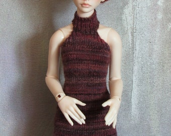Zaoll, Dollstown Elf, smaller SD BJD sweater dress Plummy