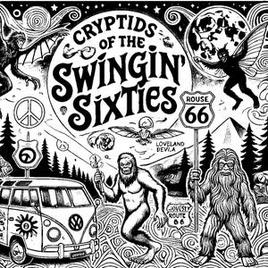 60s Cryptids Coloring Book | Instant Digital Download | Printable PDFs for Cryptid Lovers
