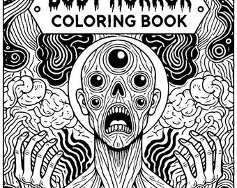 Body Horror Coloring Book | Instant Digital Download | Printable PDFs for Horror Lovers