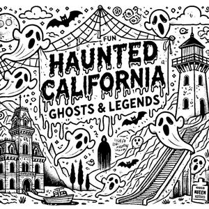California Ghosts Coloring Book | Instant Digital Download | Printable PDFs for Spooky Lovers
