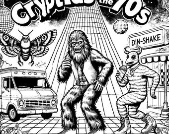 70s Cryptids Coloring Book | Instant Digital Download | Printable PDFs for Cryptid Lovers