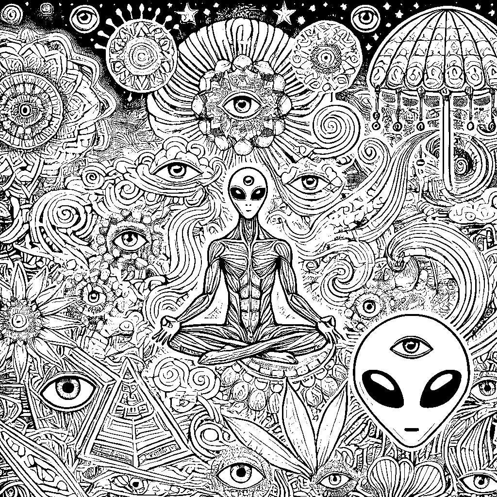 Conspiracy Theories Coloring Book | Volume 9, Printable Illustrations ...