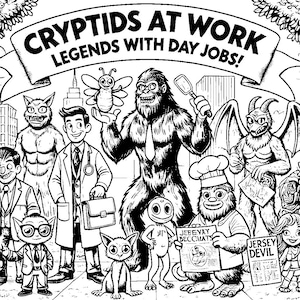 Cryptid Professionals Coloring Book | Instant Digital Download | Printable PDFs for Cryptid Lovers