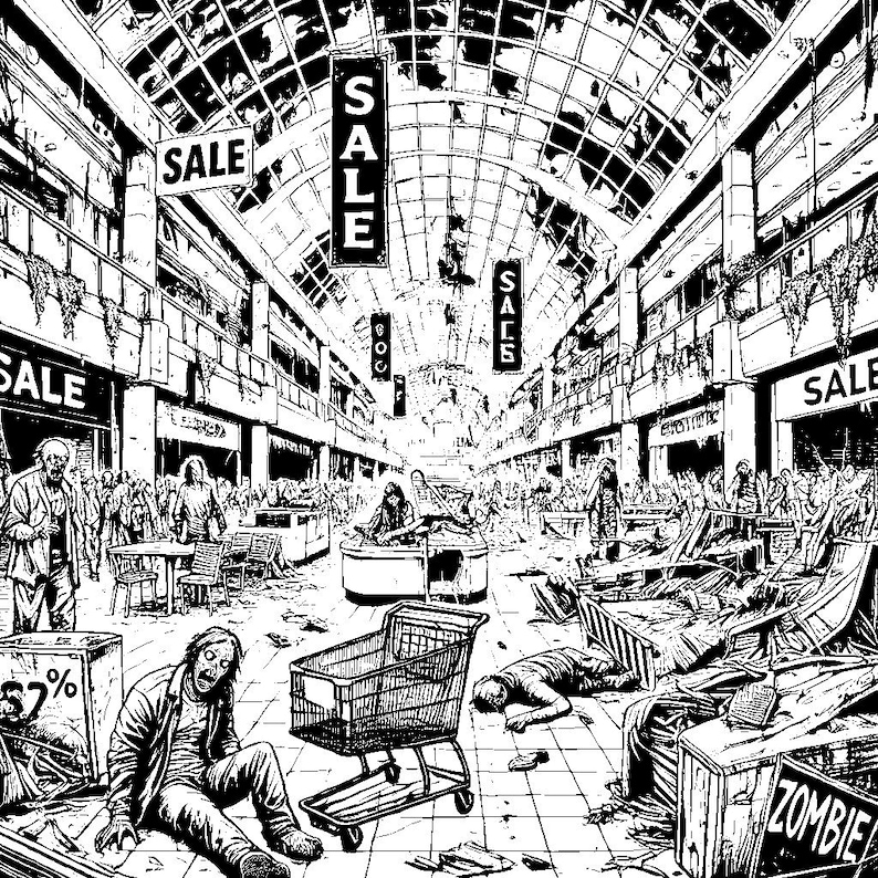 Zombie Apocalypse Coloring Book | Instant Digital Download | Printable ...