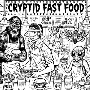 Cryptid Fast Food Coloring Book | Instant Digital Download | Printable PDFs for Cryptid Lovers