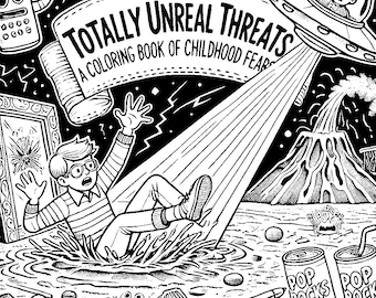 Childhood Fears Coloring Book | Instant Digital Download | Printable PDFs for Horror Lovers