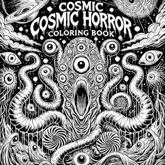 Cosmic Horror Coloring Book | Instant Digital Download | Printable PDFs for Horror Lovers