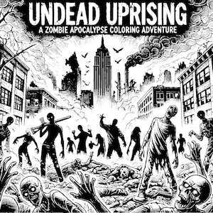 Zombie Apocalypse Coloring Book | Instant Digital Download | Printable PDFs for Zombie Lovers