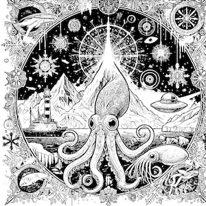 Antarctica Cryptids Coloring Book | Instant Digital Download | Printable PDFs for Cryptid Lovers