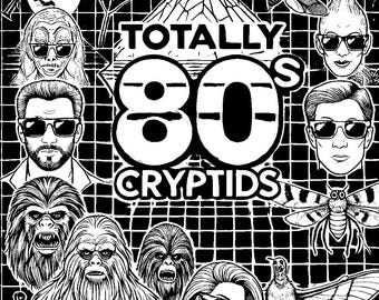 80s Cryptids Coloring Book | Instant Digital Download | Printable PDFs for Cryptid Lovers