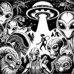 Aliens Coloring Book | Instant Digital Download | Printable PDFs for UFO and Alien Lovers | Free Shipping and Instant Download!
