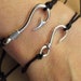 Fish hook bracelet, Couples bracelets, new couple gift, hooked on you bracelet, boyfriend gift,  matching bracelets for couple 