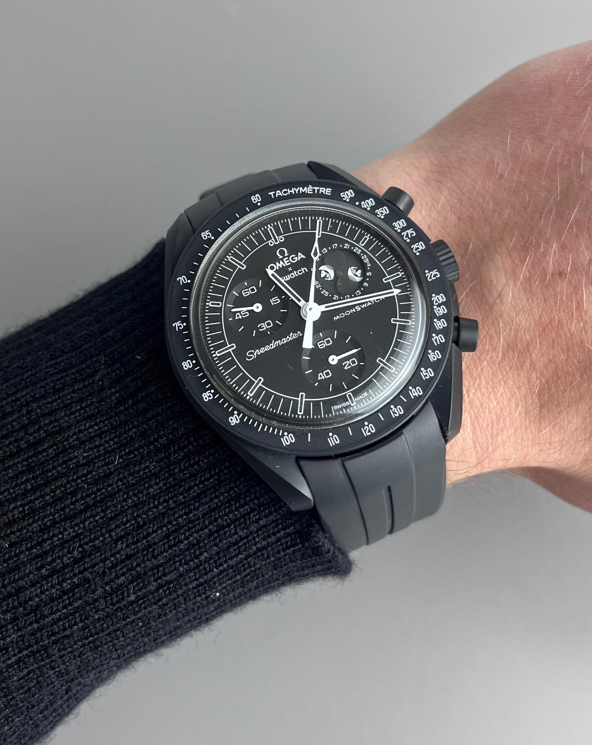 MoonSwatch オメガ x スウォッチ スピードマスター ブラック シリコン 
