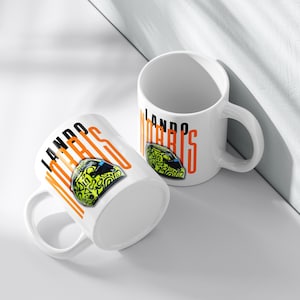 Lando Norris Helmet Ceramic Coffee Mug, F1 Driver Lando Norris Cup, Mclaren F1 Team Coffee Mug, Norris 4 Coffee Mug, Gift for Racing Fans