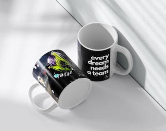 Lewis Hamilton Last Race Coffee Mug, 'Every Dream Needs A Team' F1 Gift