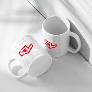 Charles Leclerc Logo Ceramic Coffee Mug, F1 Driver Charles Leclerc Cup, Ferrari Formula 1 Driver CL Coffee Mug, Perfect Gift for Racing Fans