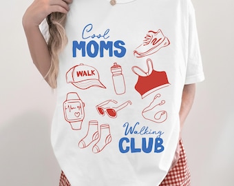 Walking Moms Club Shirt, Cool Moms Walking Shirt, Mom Walking Club Tee, Fitness Mom Shirt, Activewear Tee Gift for Moms, Comfort Colors Tee