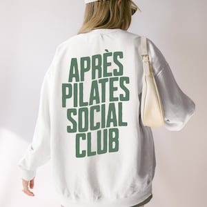 Après Pilates Social Club Sweatshirt, Comfort Colors Lightweight Workout Jumper, Pilates Crewneck, Post-Pilates Loungewear, Wellness Gift