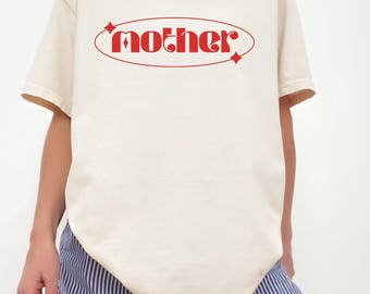 Mother Retro Shirt, Minimal Y2K Mom Tee, Cool Mother Graphic Tee, Trendy Mama Shirt, Comfort Colors Mom Shirt, Simple Vintage Mother Tee