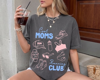 Cool Moms Running Club Shirt, Running Mom Tee, Fitness Mom Shirt, Cute Runner Outfit, Gym Mom Shirt, Marathon Mom Tee, Activewear Aesthetic