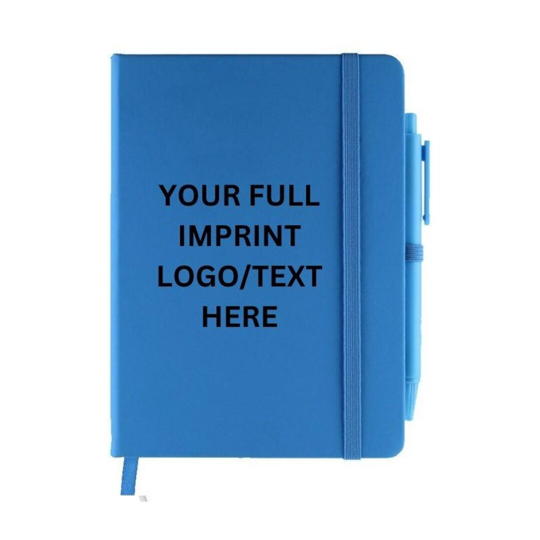 Notebook Imprint Custom Leatherette Notebook Set of 50, Full Imprint Corporate Gift - Etsy