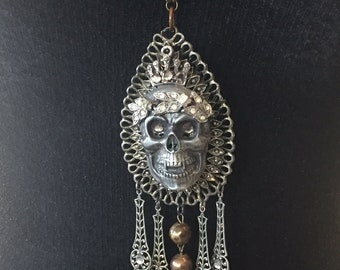 Beautiful Halloween Necklace Handmade Jewelry Art OOAK by Lori Gutierrez!