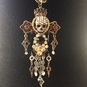 Beautiful Halloween & Day of the Dead Necklace Handmade Jewelry Art OOAK by Lori Gutierrez!