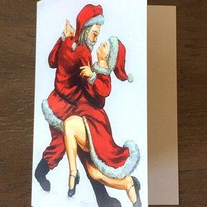 Holiday Greeting Card Santa And Mrs. Claus Do the Tango by Lori Gutierrez image 2