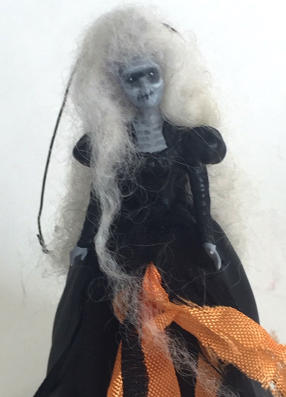 Zombie Witch Halloween Ornament OOAK Decoratieve Kunst door Etsy
