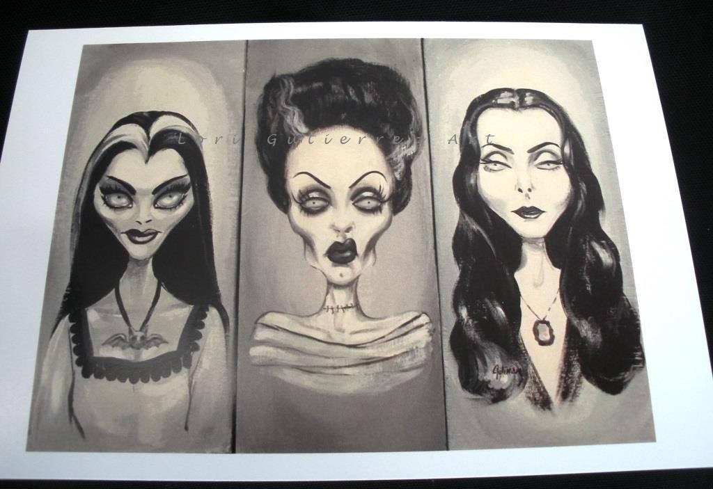Lily Munster Bride of Frankenstein Morticia Addams Greeting Etsy