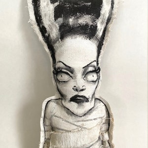 Bride of Frankenstein Doll, OOAK Hand-made Art by Lori Gutierrez!