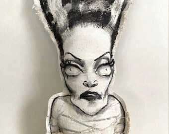 Bride of Frankenstein Doll, OOAK Hand-made Art by Lori Gutierrez!