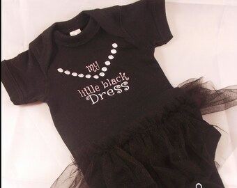 my first little black dress onesie