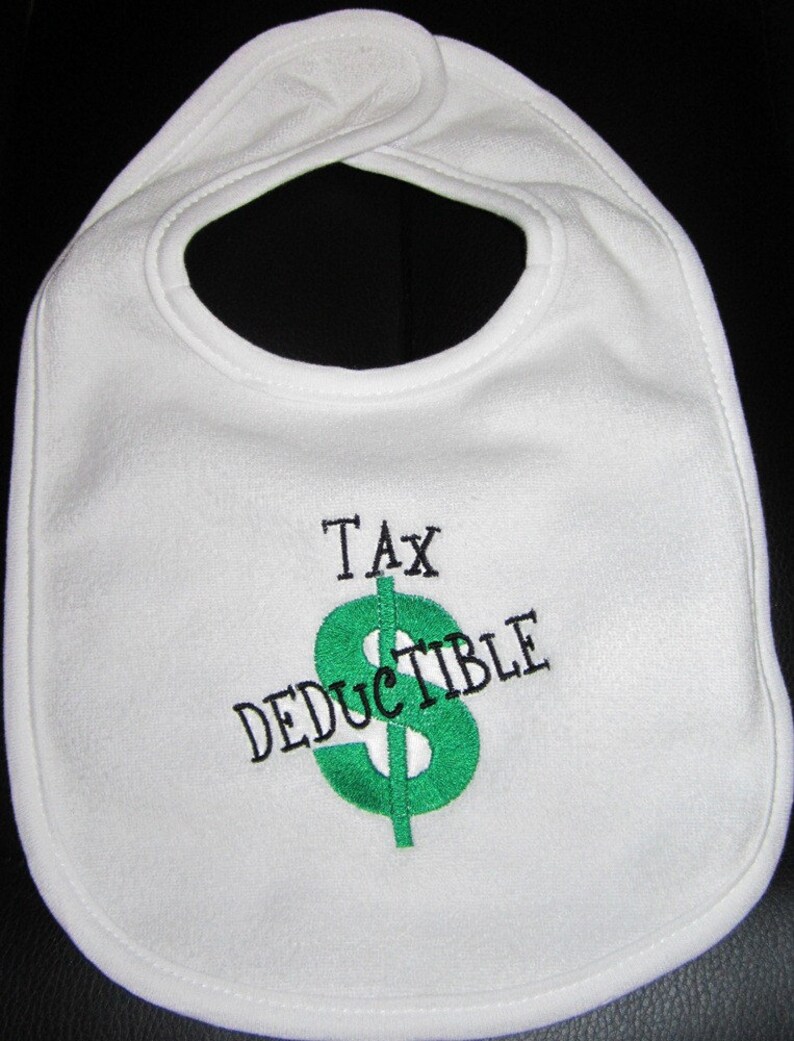Embroidered Bib for BabyTAX DEDUCTIBLE Etsy