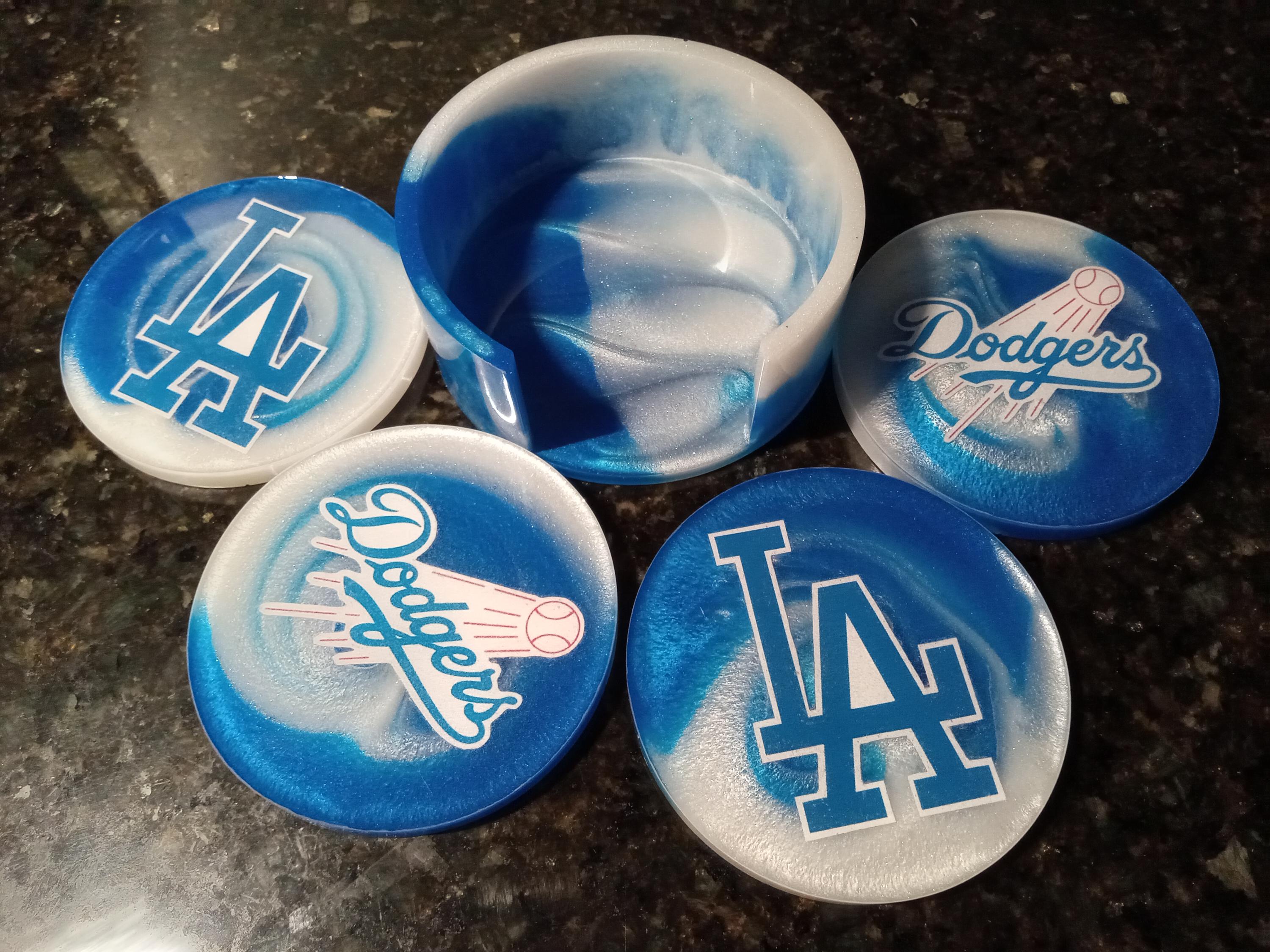 ロサンゼルス　ドジャース コースター 4枚セット（石材） バラ売り可】Dodgers Coaster Set コースター4pc × 4